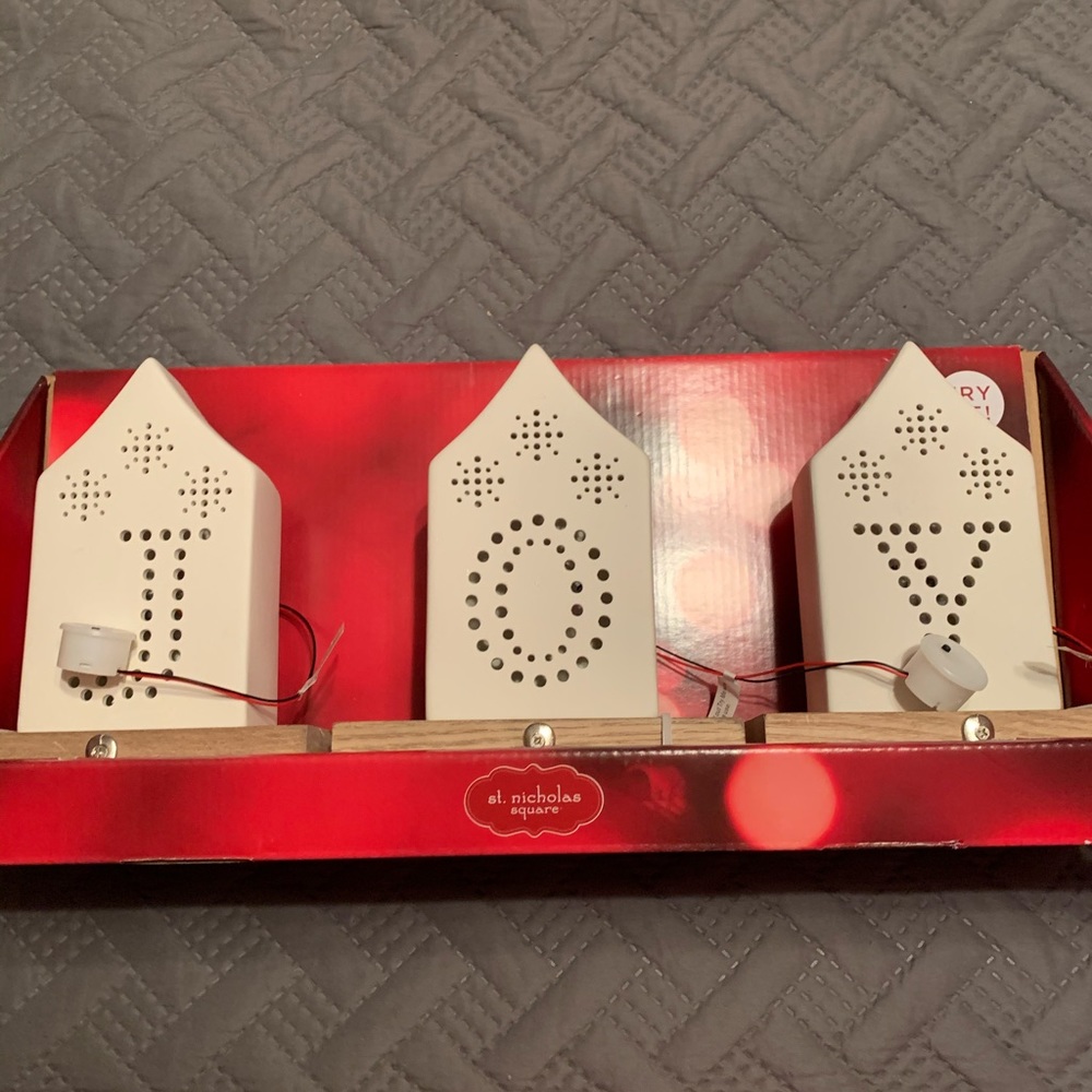 NWT lit up joy stocking holders